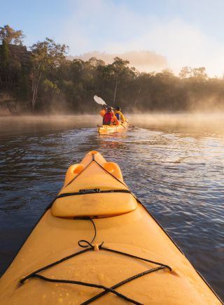 Kayaking in Ganguddy-Dunns Swamp, Wollemi National Park